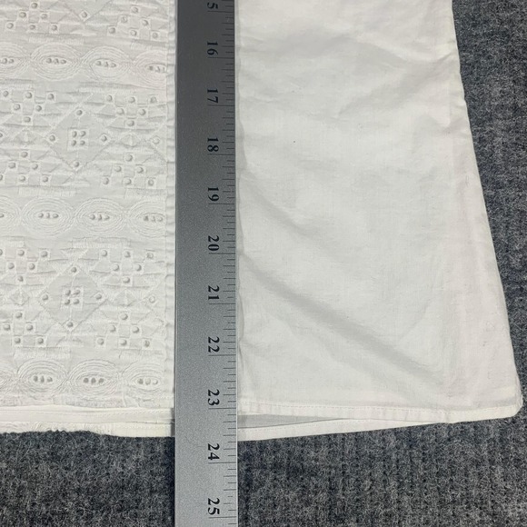 Talbots Blouse Womens 8 White Cotton Sleeveless Eyelet Embroidered Lined Top - Picture 12 of 12